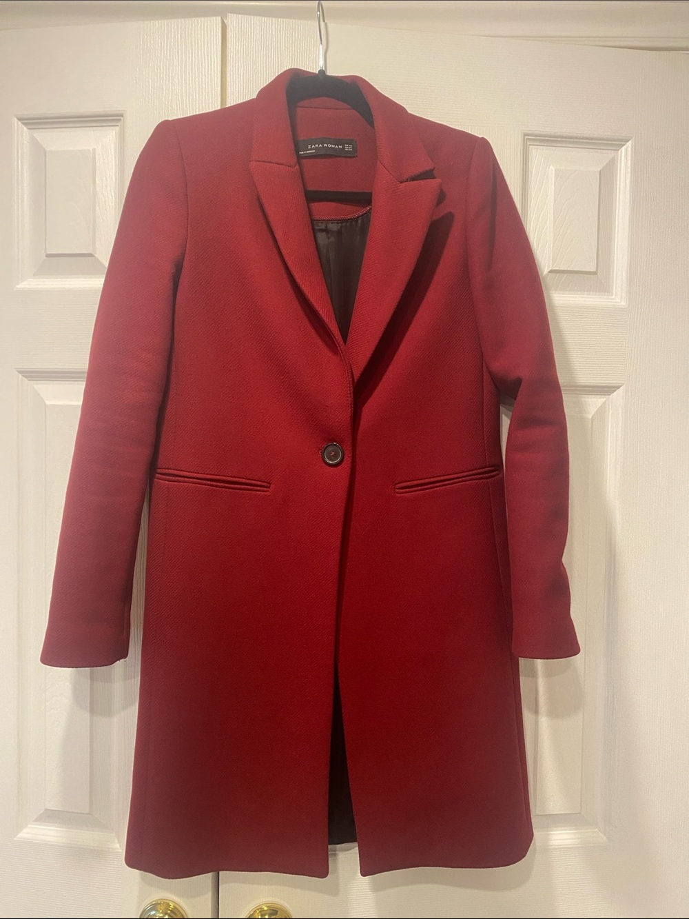 Zara wool blend Single-Button Coat